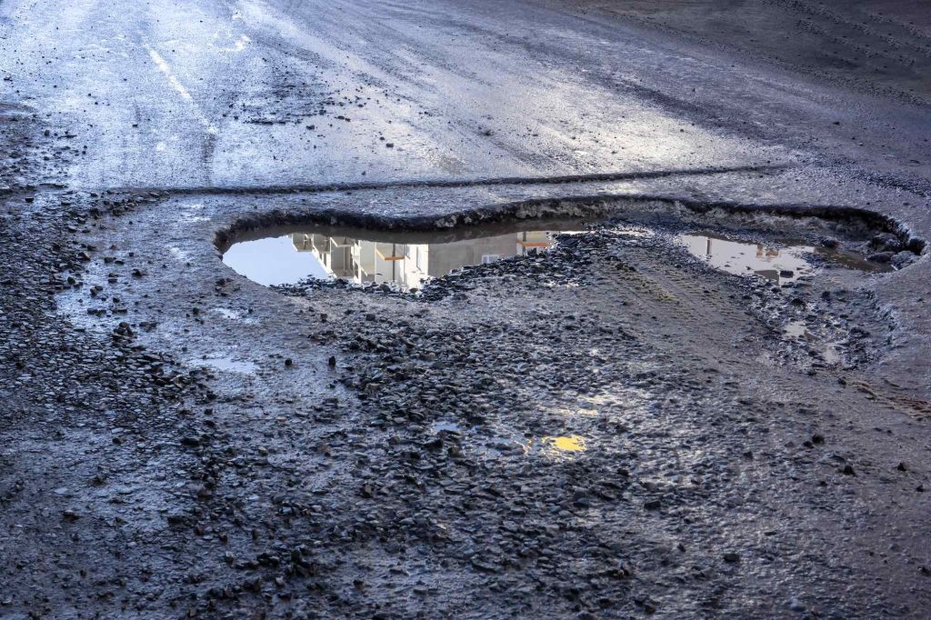 Pothole prior to repair